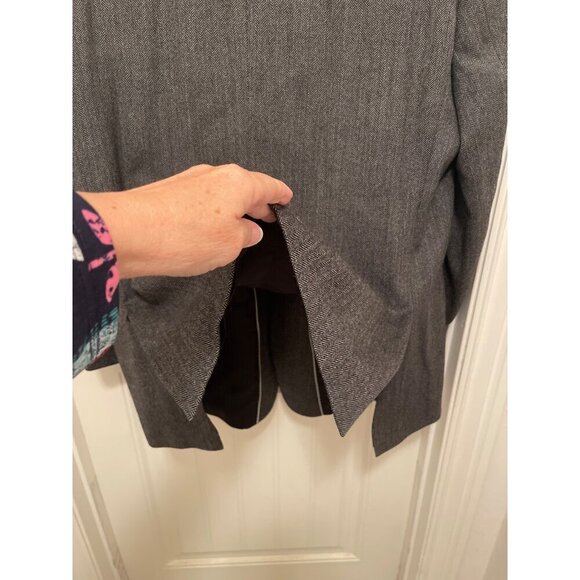 Mens Herringbone Blazer Jacket 52T 100% Wool Gray - Picture 11 of 16